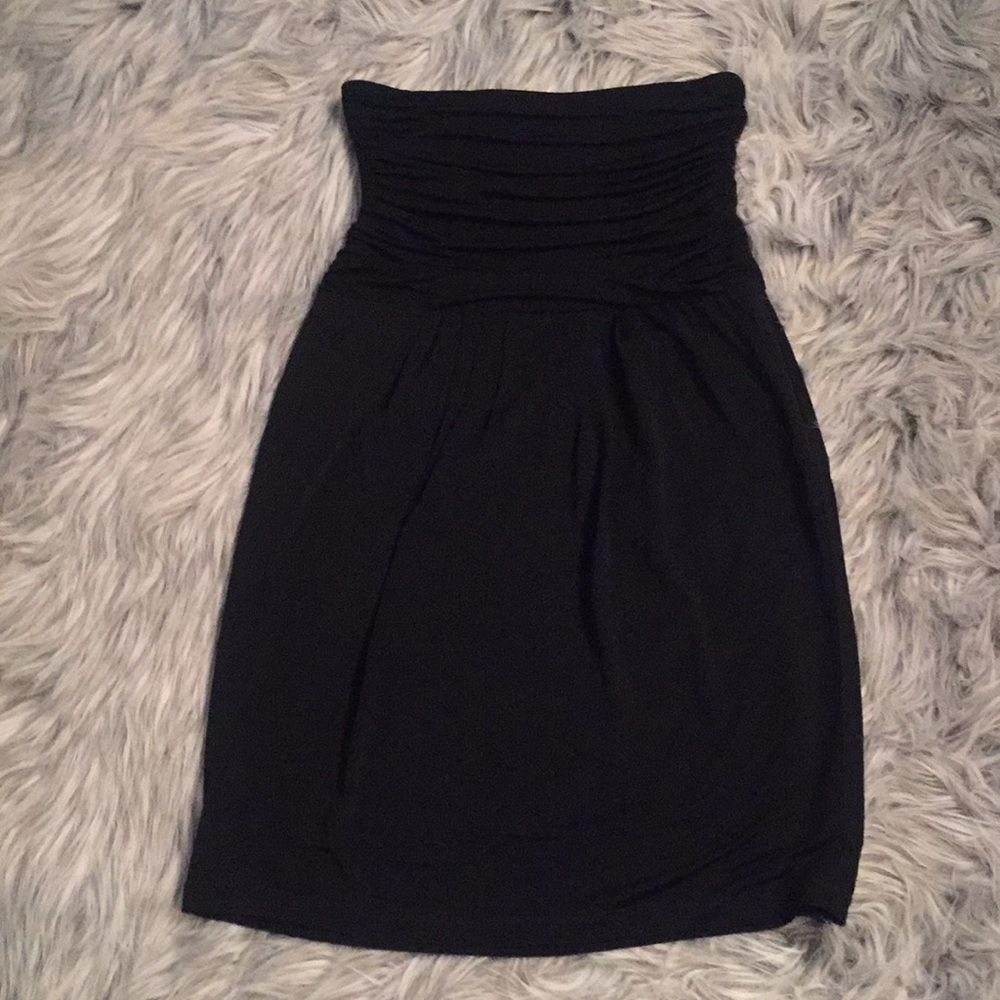 BCBGMaxAzria Dress- Black and Strapless
